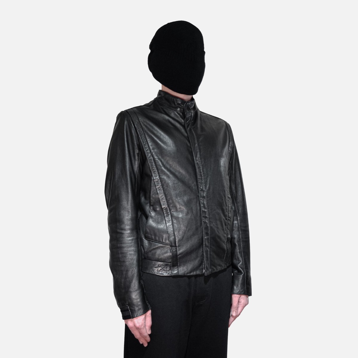 sample adidas slvr lamb leather biker jacket M RARE AVANT sample adidas slvr lamb leather biker jacket M RARE AVANT