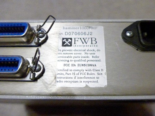 Retro PC FWB Inc Hammer 1000 SCSI Festplatte HDD Extern Gehäuse Gebraucht - Bild 5 von 5