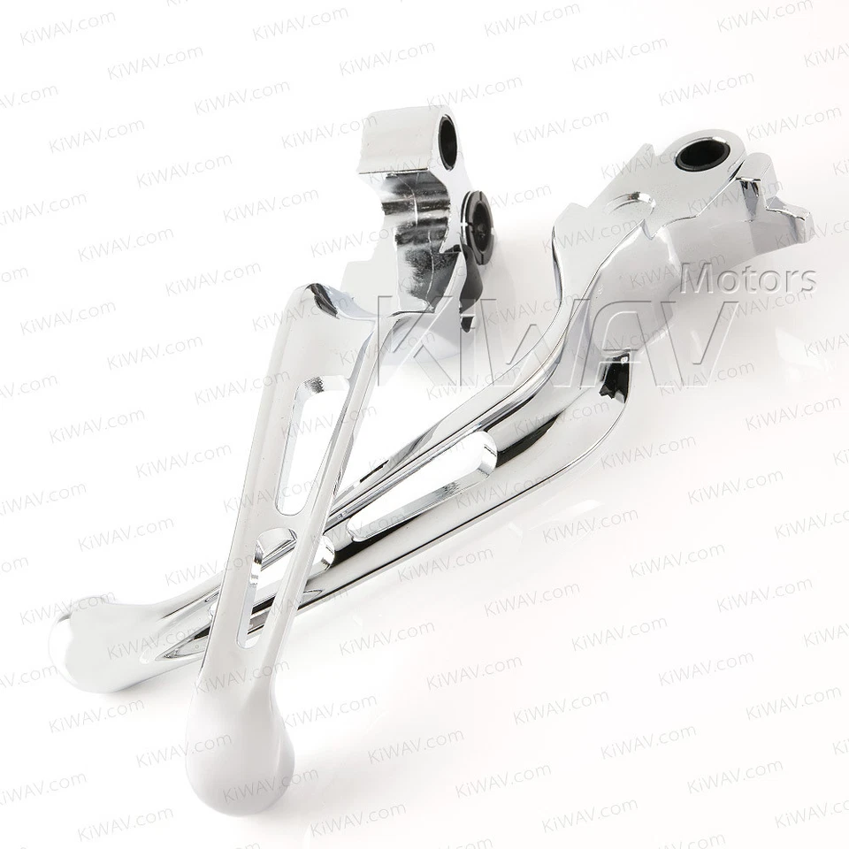 CNC aluminum chrome lever kit 10201A fits Harley 2001-2006 Fat Boy EFI FLSTFI - Image 4 of 4