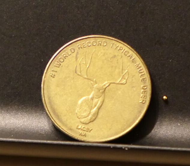 Cabela's World Record Mule Deer Lacey, WA Souvenir Coin Token 24mm