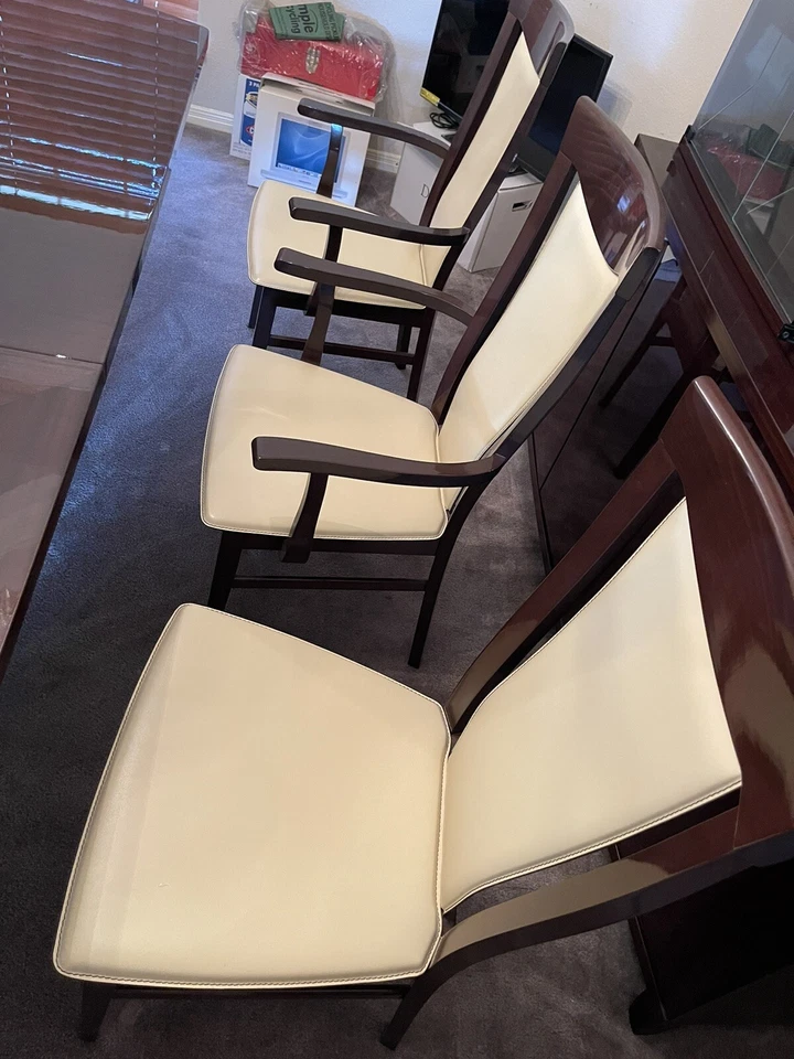 Elegante Juego de Mesa de Comedor Extensible Formal 7, Mesa, 2 Sillones, 4 Sillas Laterales. Foto 3 de 4