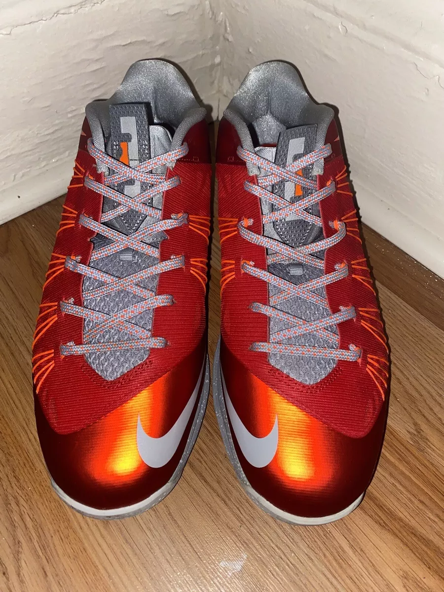 Size 13 Nike Air Max LeBron 10 Low University Red Ohio State 2013