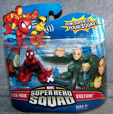 SUPER HERO SQUAD 2009 MARVEL SPIDER-MAN & VULTURE SET 