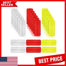 Bright Reflective Safety Decals for Vehicles - 24 Waterproof Stickers, Multi-Use