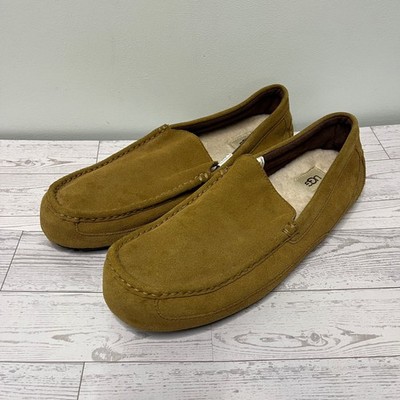 UGG Ascot Men Slippers Moccasin Size 14 Chestnut Suede Sheepskin