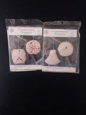 NOS NeedleMagic: 2 Candlewicking Christmas Ornament Kits 357, 356: SEALED