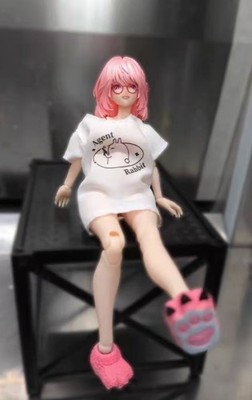 1/12 Scale Pink Claw Slippers Model for 6'' Snail Shell,Gynoid