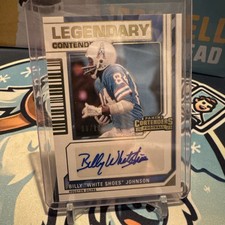 Billy White Shoes Johnson 2023 Contenders Legendary Auto GOLD /10 OILERS