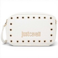 Moda Just cavalli Borsa a mano JC Mini Eyelets Donna Bianco in Similpelle