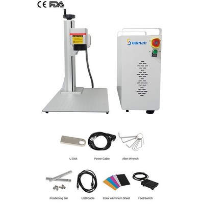 60W JPT MOPA High Prec Fiber Laser Marker SS Aluminum Black Mark FDA CE FedEx