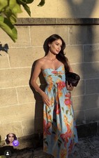 ZARA XS, S, XXL, WOMAN OFF-SHOULDER FLORAL POPLIN MIDI DRESS | 2784/316/050