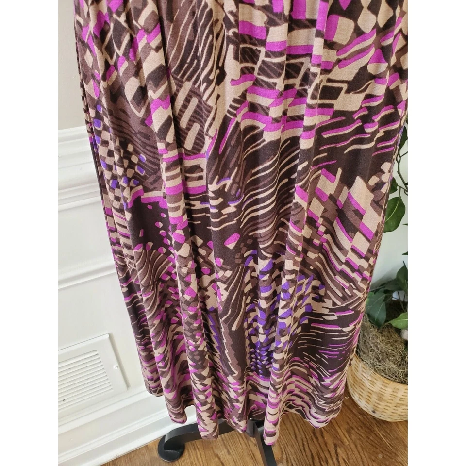 Vestido A New Approach para mujer multicolor poliéster cuello en V sin mangas hasta la rodilla M Foto 4 de 4