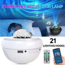 Bluetooth Speaker Vortex Aurora Starry Sky Projection Atmosphere Night Light USB
