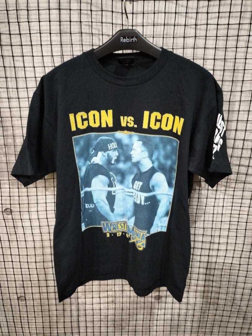 【レア Lサイズ】レッスルマニア ホーガンVSロック TEE レア Lサイズ】WWE レッスルマニア ホーガンVSロック TEE レア L