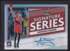 2020-21 ANFERNEE SIMONS AUTO PANINI DONRUSS OPTIC HOLO SIGNATURE SERIES