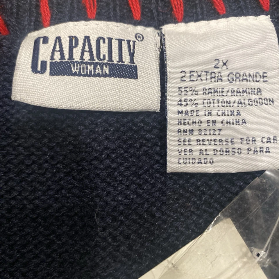 Chaleco Suéter Navidad Capacidad Vintage con Muñeco de Nieve Mujer’s 2XL NUEVO CON ETIQUETAS Foto 3 de 4