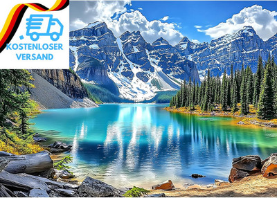 DAERLE DIY Diamond Painting Berge Und See, Diamond Painting Erwachsene Landschaf