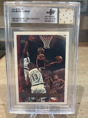 Michael Jordan Game Used Jersey Swatch 1987-88 | 1997-98 Topps | Bulls