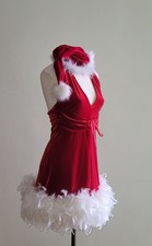 Vintage Frederick Of Hollywood Christmas Lingerie sz Large Dress With Hat