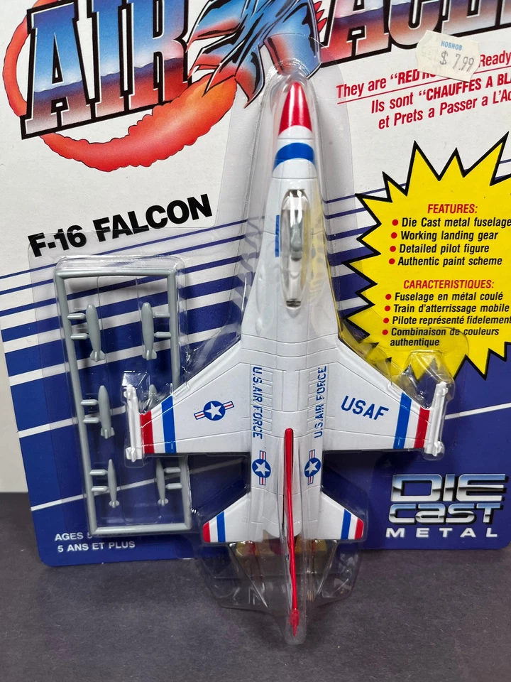 Revell Air Aces F-16 FALCON Fighter Jet Die-cast 8640 Vintage 1990 - Image 2 of 4