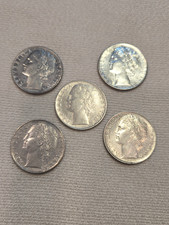Italy Lot of 5 Coins 100 Lire 1956 to 1979 Diff Dates, Minerva