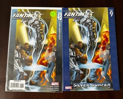 Ultimate Fantastic Four Vol 9 Silver Surfer TPB Graphic Novel + Comic Issue #43