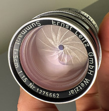 Leica 5cm F1.5 Summarit M Mount Lens 50mm 1,5 Ernst Leitz GmbH Wetzlar vintage