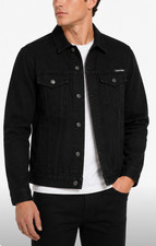 Calvin Klein Mens 90s Denim Trucker Jacket, C...
