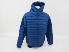 Patagonia Men's Down Sweater Hooded Full Zip Puffy Jacket Size Large Blue