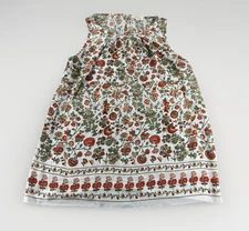 Max Studio Sleeveless  Floral Print Blouse Tie-back Keyhole Size Small S