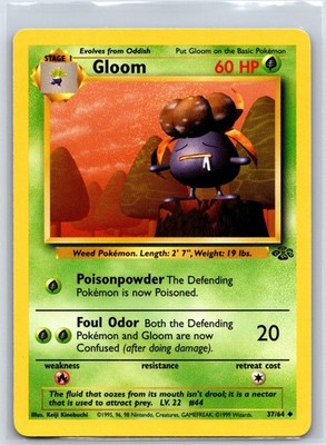 Gloom 37/64 Uncommon Jungle Pokemon Unlimited NM/M 515c-35