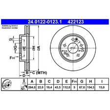 2x Bremsscheibe vorne für Mercedes SL R107 | 26205292