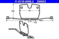 Feder Bremssattel ATE 11.8116-0008.2 FüR BMW F15 F04 X6 F02 X5 F03 E70 F85 F01