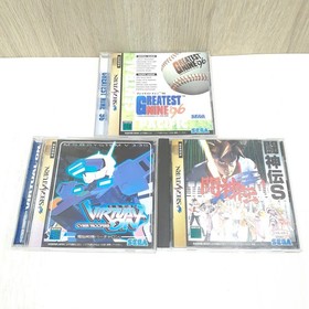 Sega Saturn Console Japan White With 2 Controllers 6 Games Fighting Vipers  VF2