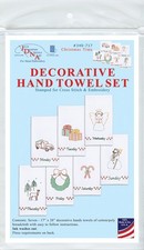 Jack Dempsey Stamped Decorative Hand Towels 17"x28" 7/Pkg-Christmas Time