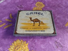 Boite Vide ancienne en Métal Vintage Tôle Camel 50 Cigarettes Collection Tin Box