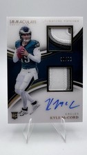 Kyle McCord 2025 Immaculate Collection Auto Dual Relic Signature Patches /99