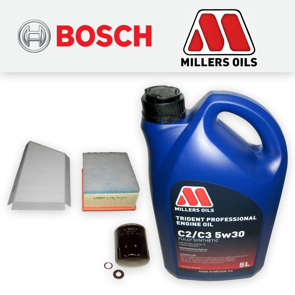 SERVICE KIT for PEUGEOT 206 2.0 HDI OIL AIR CABIN FILTERS +5w30 OIL 1999-2007