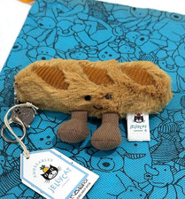 Jellycat Amuseables Baguette Plush Bag Charm Keychain NWT Cute Gift 2026 New
