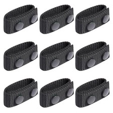 9 PCS Belt Keepers for Duty Belt, 2"-2.25", Nylon Black