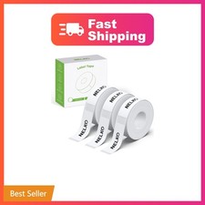 NELKO Genuine P21 Label Maker Tape,14x40mm, 3-Roll,, White  Easy to Peel, BP...