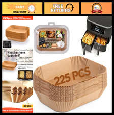 Disposable Air Fryer Liners - Rectangular Parchment Paper for Dual Basket Fryers