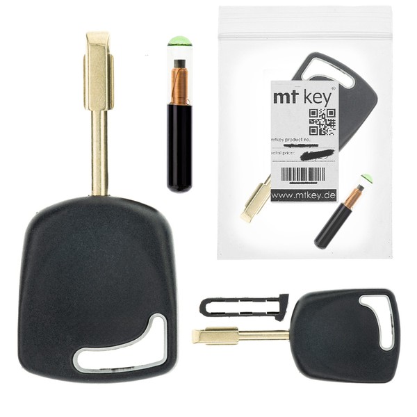 Auto SchlüSsel Rohling + Glas Transponder Passt FüR Ford Cougar 97-02 Escort ´95-image