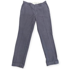 Polo Ralph Lauren Linen Blue Classic Fit Men's Pants Preppy Office Attire