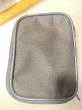 Carrying Black Pouch Inhaler items accesories/2 zippers 7"Wx5"Lx1"H(8A8B