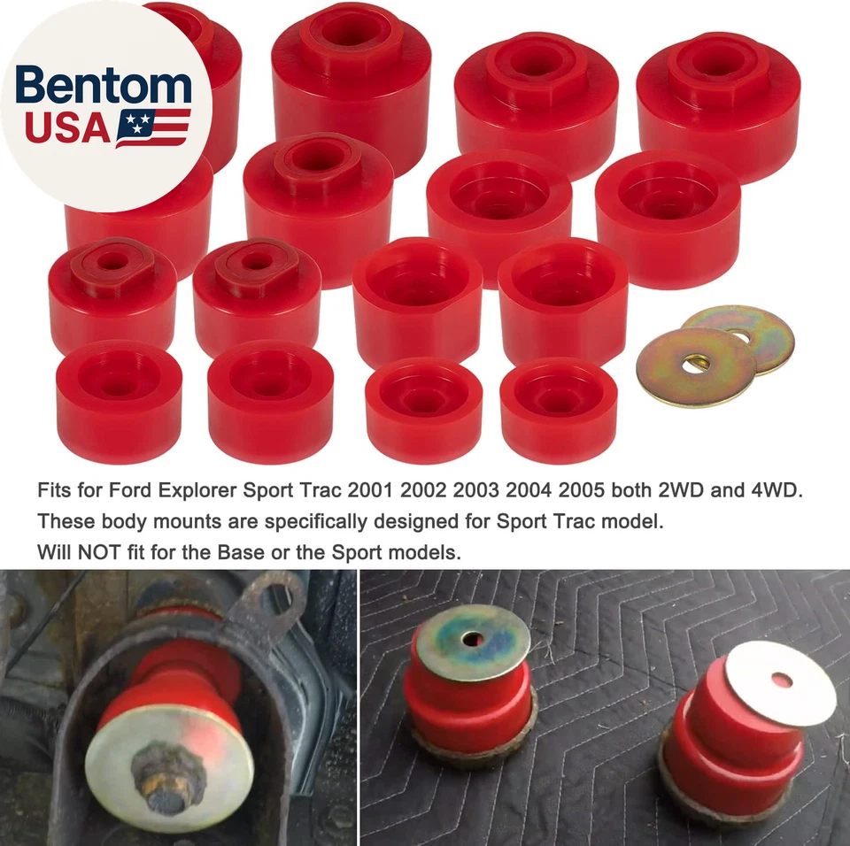 6-116 车身安装衬套套件适用于福特探险者 Sport Trac 2001 - 2005 2WD 4WD — 第 4/4 张图片