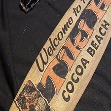 Ron Jon Surf Shop Tiki Hut Cocoa Beach Mini Surfboard Wall Art