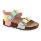 Carter's Duncan Sandals Girls 1 Youth Kids Rainbow Glitter Buckle Tie Dye Summer