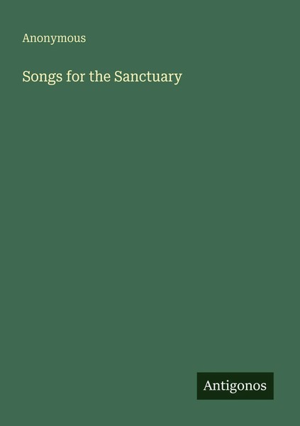 Anonymous | Songs For The Sanctuary | Taschenbuch | Englisch (2025)-image
