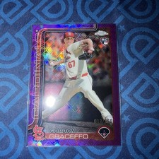 2025 Topps Chrome - Gordon Graceffo #256 Purple Logofractor  Refractor /250 (RC)
